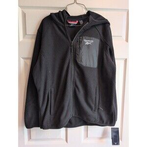 Reebok Men’s Outerwear Knit Jacket In Black Size X-Large